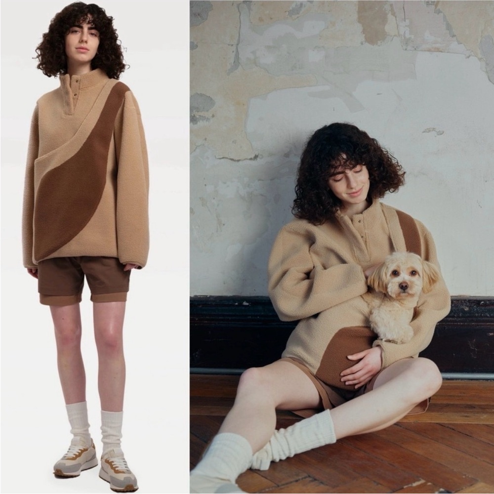 Riikyu Kangaroo Pouch Oversized Fit Unisex Fleece Pet Dog Shirt Sherpa NWT L - Picture 5 of 15